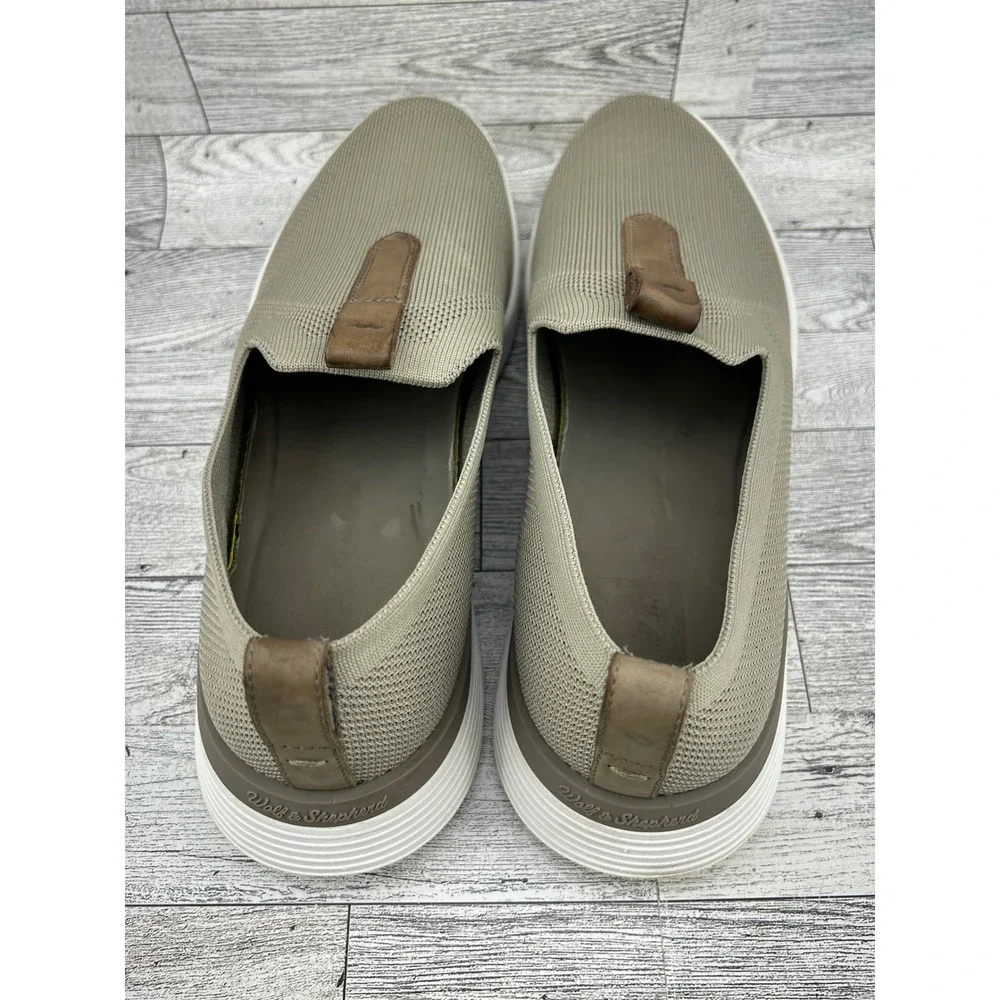 Wolf & Shepherd SwiftKnit‎ Loafers Mens 10 Taupe Knit Slip On WNSKLF2-37-D100
